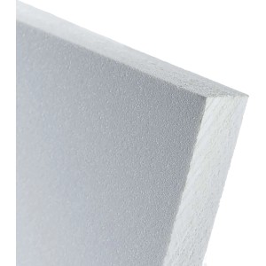 Weiße Simopor Light Schaumplatte, 120x60x0,10 cm, für Kunststoffbedachung.