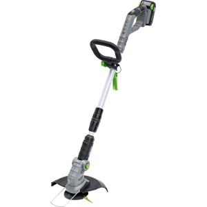 LUX Akku-Rasentrimmer-Set mit Akku und Ladegerät, ideal für die Rasenpflege.