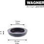 Wagner Justus Slim QuickClick Verstellfuß, 2,2 cm, 4er Set. Möbelbein mit Maßangaben.