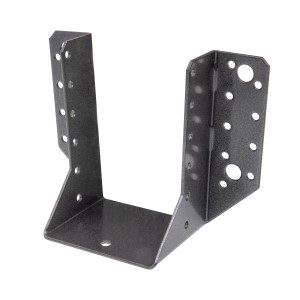 Alberts Duravis Balkenschuh Typ A, 80x120mm, Schwarz, duplexbeschichtet, zur Balkenbefestigung.