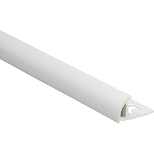 Viertelkreis-Abschlussprofil PVC matt Weiß 8 mm x 1 m