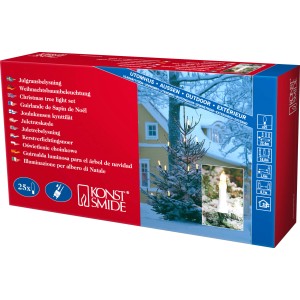 Konstsmide Lichterkette Kerzen mit 25 warmweißen Topbirnen für innen und außen.