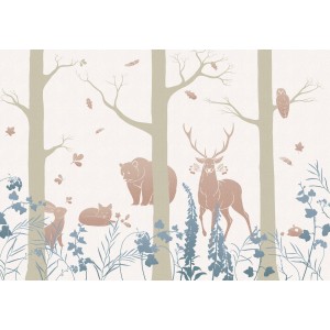 Komar Fototapete Vlies Forest Animals 400 x 280 cm