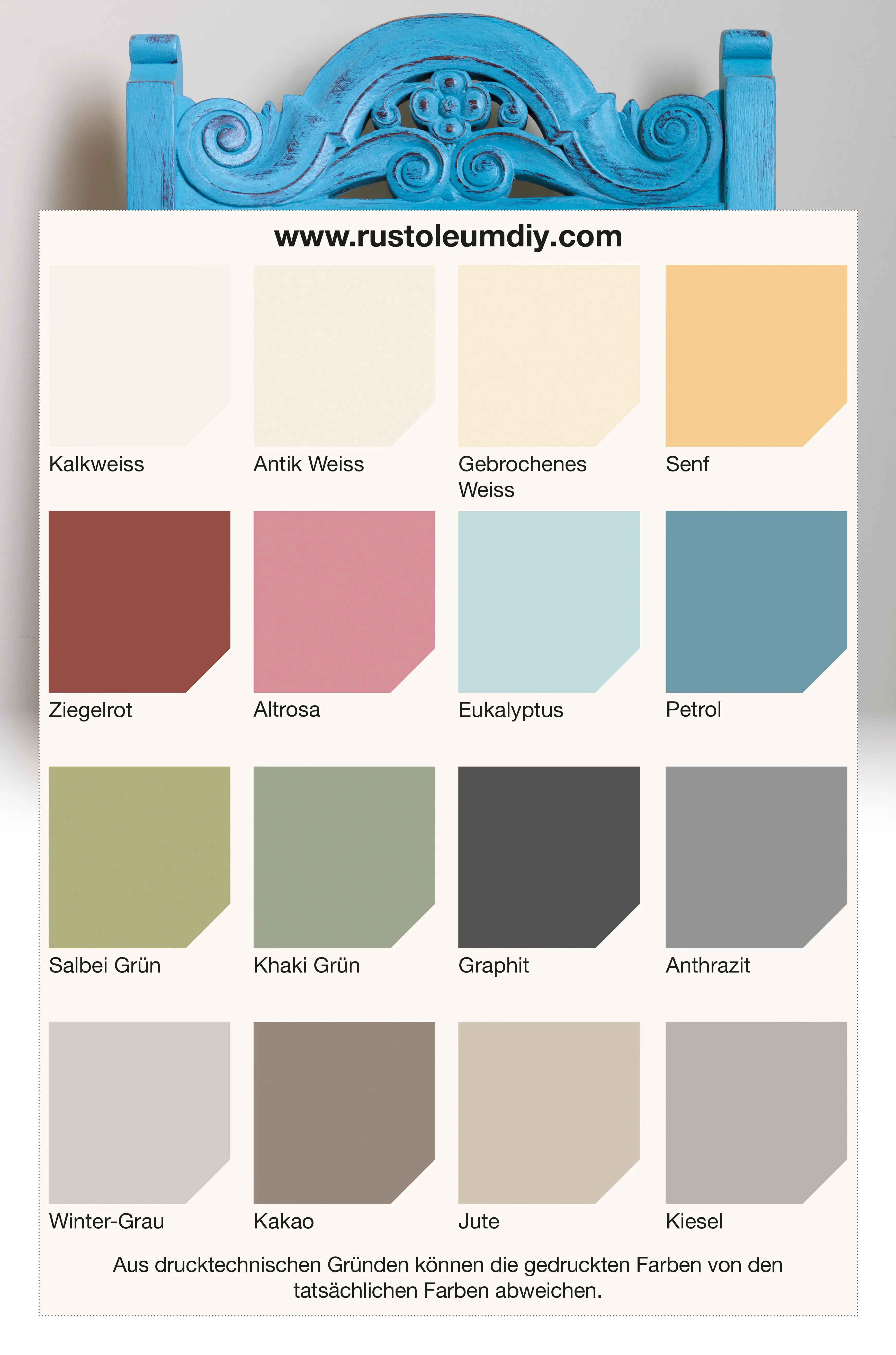 Wunderbar Kreidefarbe Rust Oleum Bild
