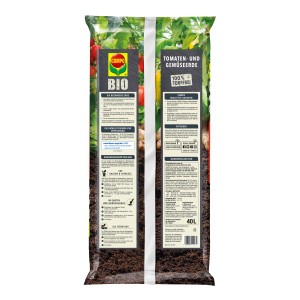 Palette Compo Bio Tomaten- und Gemüseerde, torffrei, 51 Säcke à 40L. Ideal für Beet, Gewächshaus, Balkon.