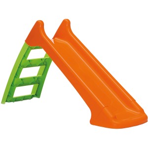 Orange Wasserrutsche First Slide für Kinder, mit grüner Leiter. Ideal für Garten & Spielplatz.