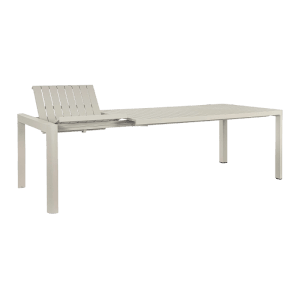 Beiger Bizzotto Ausziehtisch Kiplin, Gartentisch mit Ausziehfunktion für bis zu 10 Personen.