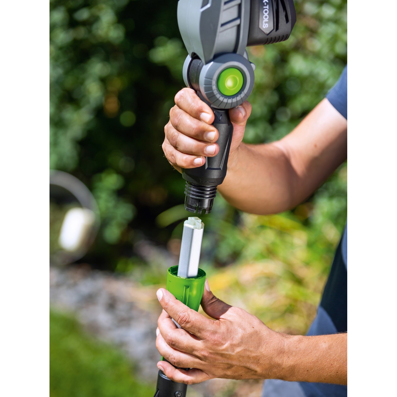 LUXTOOLS Set AkkuHeckenschere und Astsäge AHS20/41T Teleskopierbar