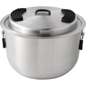 Camping Kochgeschirr-Set, 23-teilig, aus Aluminium. Topf mit Deckel und Griffen.