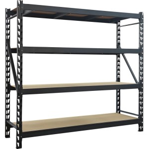 OBI Metall-Schwerlast-Steckregal Pro mit 4 MDF-Böden, 183x196x61cm, ideal für Werkstatt und Keller.