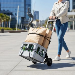 Relaxdays Sackkarre Stahl Schwarz Klappbar bis 70 kg 98 cm x 38 cm x 41 cm