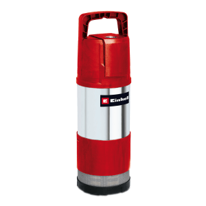 Einhell GE-PP 1050 N-A Tauchdruckpumpe aus Edelstahl, rot/silber für Klarwasser.