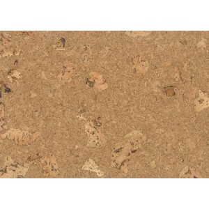 Granorte Korkwand Decodalle Twist Wandfliese: Nahaufnahme natürlicher Korktextur in warmen Brauntönen.