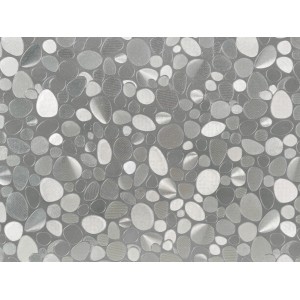 d-c-fix Static Windows Stripes Hope Klebefolie mit Steinmuster, grau, 7,5x200cm.