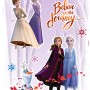 Komar Deko-Sticker "Believe In The Journey" mit Eiskönigin Motiven, 50x70cm, für Kinderzimmer.