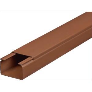 Brauner Kabelkanal, 60x40 mm, 2 m Länge. Ideal zur Verlegung von Kabeln.