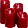 Näve LED-Kerzen 4er-Set, rote Deko-Kerzen mit schwingender Flamme.