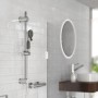 Schütte Handbrause Vital Chrom mit Brausestange im modernen Badezimmer.