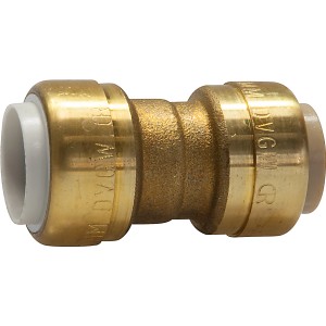 Steck-Reduzierungsmuffe aus Messing, 25 mm, für sichere Rohrverbindungen.