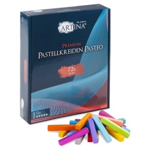 Artina Pasteo Weichpastellkreide, 72-teiliges Set Künstlerfarben mit Farbauswahl.