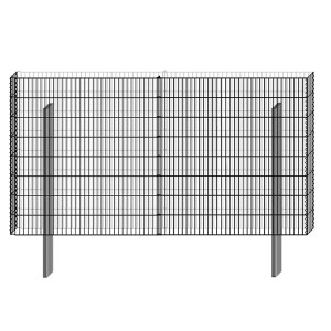 Gabionen-Basisbausatz Limes, 60x227x23cm, für variable Mauern als Sichtschutz im Garten.
