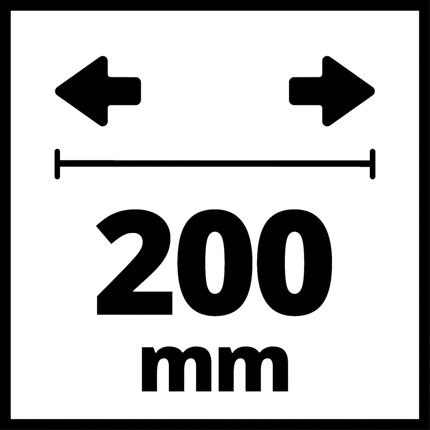 Schnittbreite der Einhell TC-SB 200/1 Bandsäge: 200 mm.