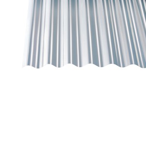 Transparente Gutta PVC-Wellplatten Sinus 76/18, 120x80 cm, 10 Stück für Kunststoffbedachung.