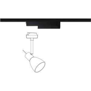 Paulmann Urail Schienenadapter in Schwarz mit schematischer Darstellung eines Spots.