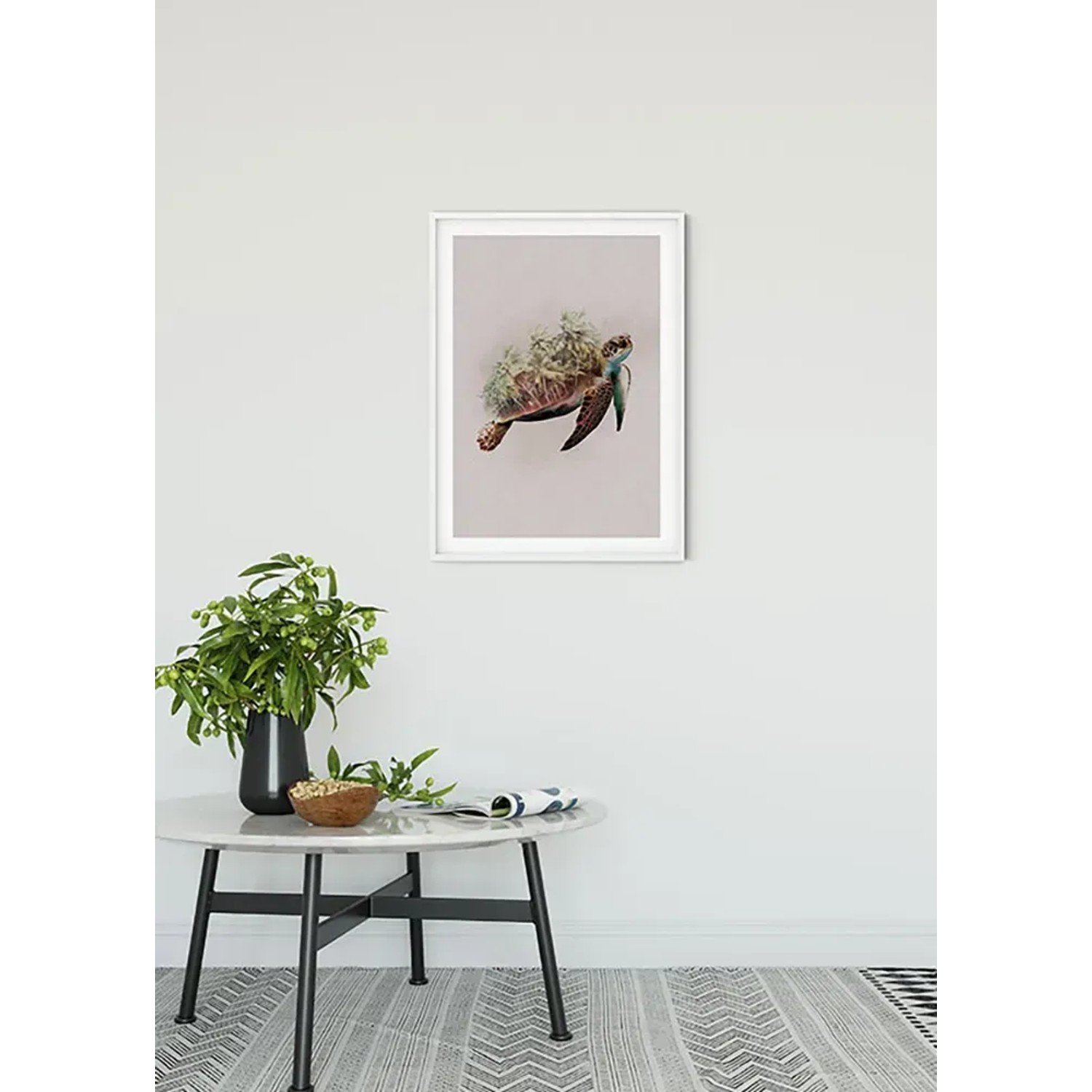 Komar Wandbild Animals Turtle, 50x70 cm. Tier-Motiv für Wohnraum.