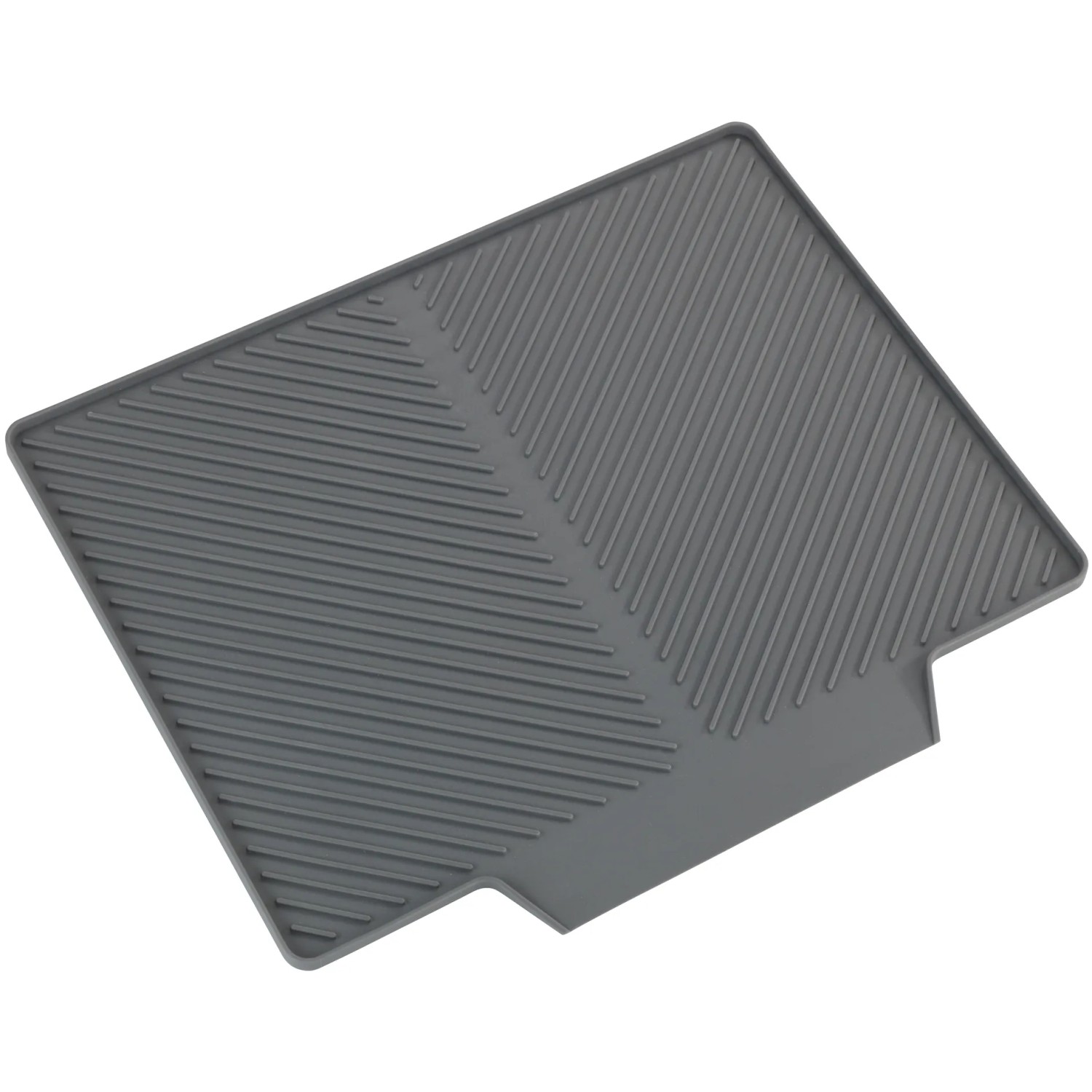 Graue Wenko Abtropfmatte Nelia Maxi aus Kunststoff, 40x35cm, für die Küche.