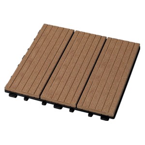 WPC Klickfliese in Marone, 30x30cm, 4er Set. Ideal für Terrasse & Balkon.