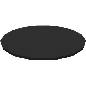 Schwarze Bestway PVC-Abdeckplane für runde Pools bis Ø 488 cm.