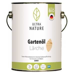 Dose Ultra Nature BIO Gartenöl Lärche 2,5 l für Holzterrassen und Gartenmöbel.