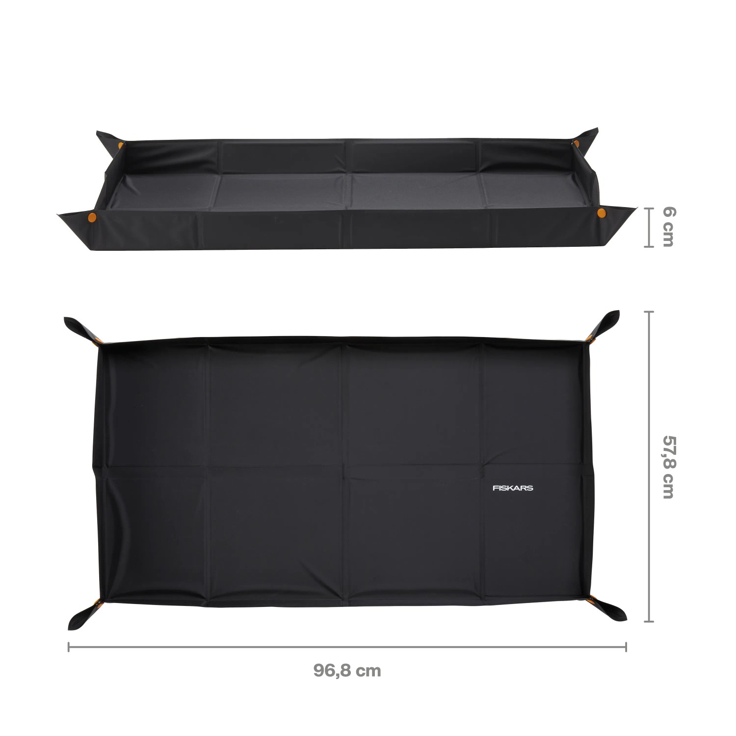 Fiskars Pflanzmatte, faltbar, zum Schutz von Arbeitsflächen beim Umtopfen. Gartenhelfer mit den Maßen 30,5 x 25,4 x 3,2 cm.