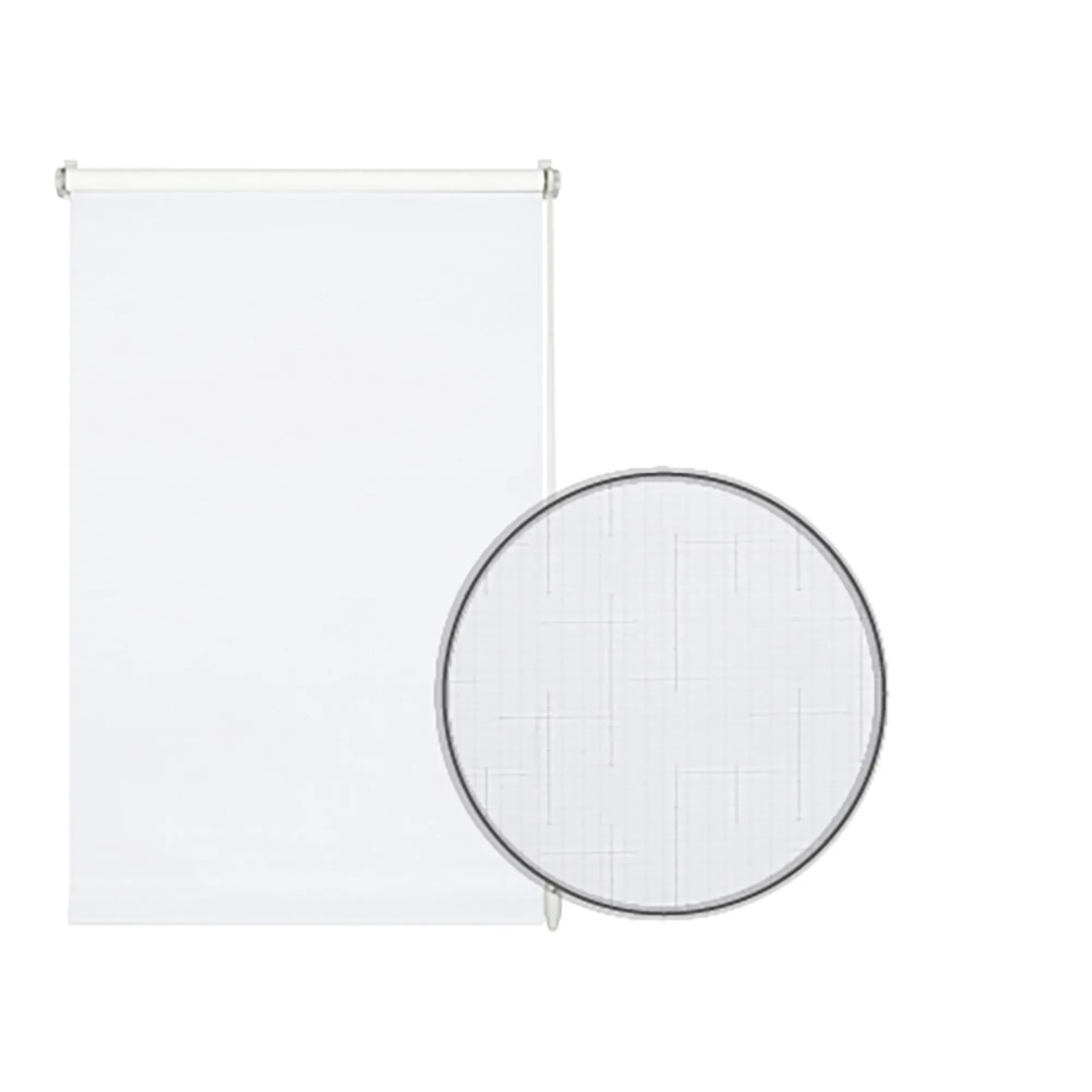 Gardinia EasyFix Rollo, reinweiß, 60x150cm, strukturierter Stoff, Montage ohne Bohren.