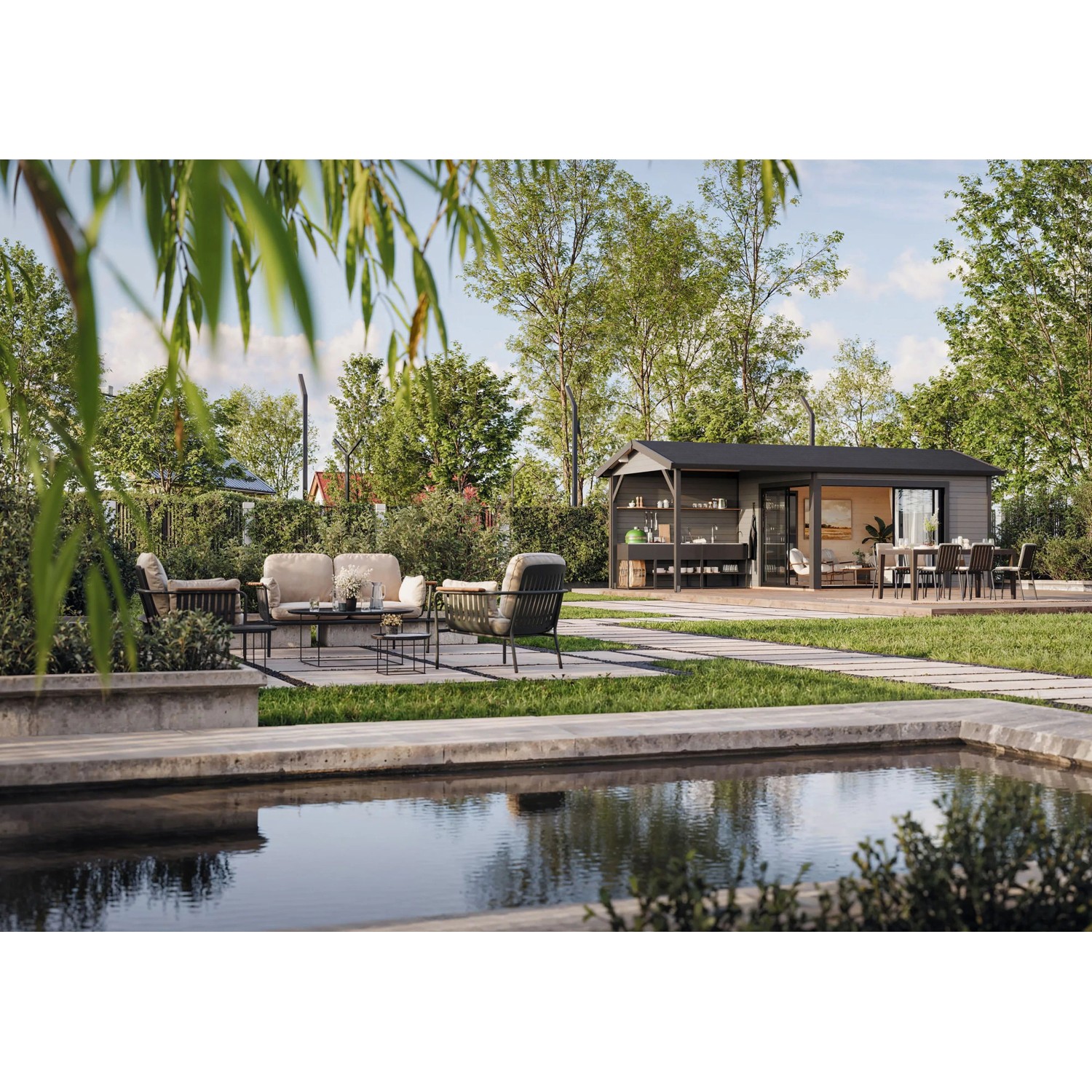 Palmako Gartenhaus Amanda Slide Plus 668 x 300 cm Transparent FSC ...