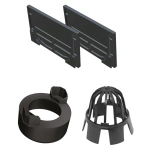 ACO Hexaline Zubehörset Schwarz: Stirnwände, Laubfangkorb, Ablaufanschluss DN 100.