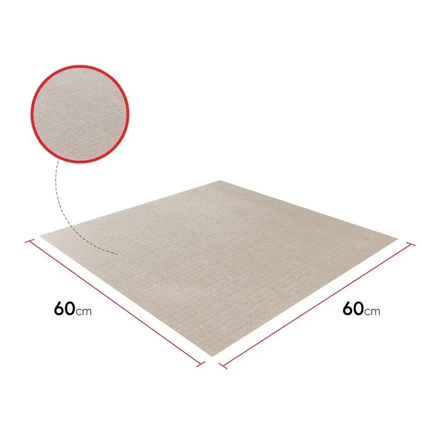 Beige Bauheld Waschmaschinenauflage 60x60 cm mit rutschfester Vinyl-Beschichtung und feiner Textur für Trockner & Waschmaschinen.