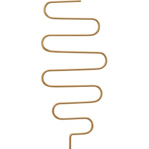 Goldfarbener Pflanzstab Form 3 aus Metall, 34 cm hoch, für Zubehör für Pflanztöpfe.