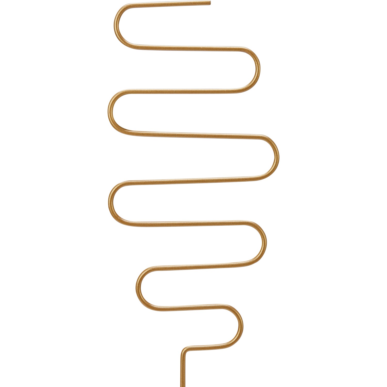Goldfarbener Pflanzstab Form 3 aus Metall, 34 cm hoch, für Zubehör für Pflanztöpfe.