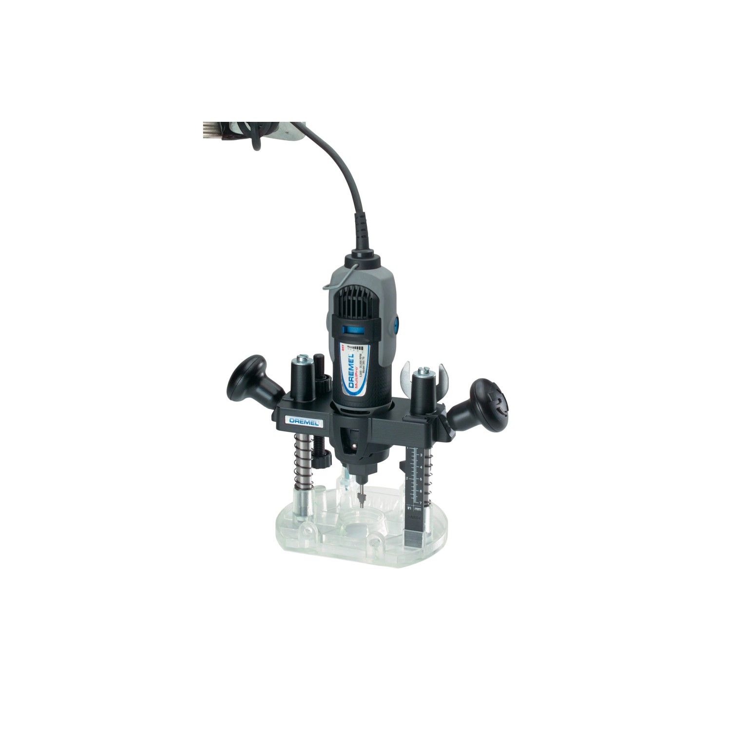 Dremel Oberfräsenvorsatz 335 JA für präzises Fräsen mit Dremel Miniaturwerkzeugen.