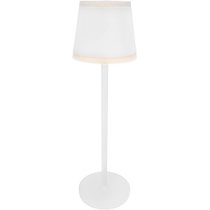 Weiße, dimmbare LED-Tischlampe von Globo, 38,5 cm hoch, für modernes Design.