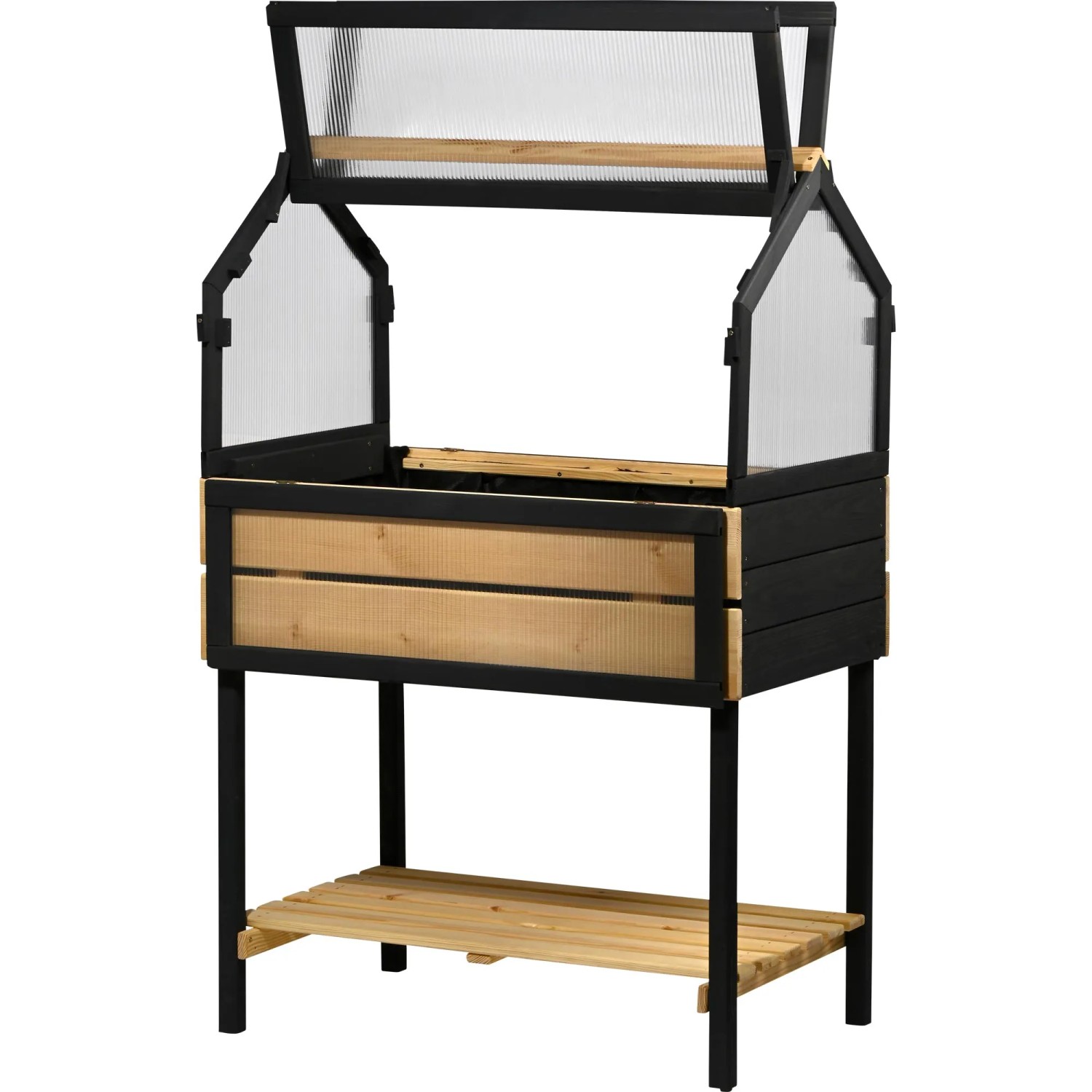Dobar Hochbeet 4-Jahreszeiten Gr. L 76 x 48 x 118 cm Anthrazit FSC®_2