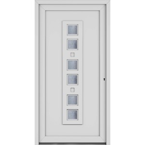 Roro Haustür OKE 1102 Kunststoff Weiß 100 cm x 200 cm DIN R