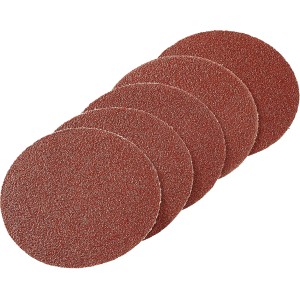 5er Set LUX Schleifauflagen für Exzenterschleifer, Ø 125mm, Körnung 240, ungelocht.
