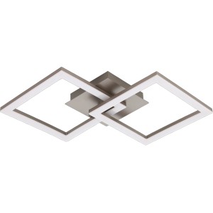 Eglo LED Deckenleuchte Huerta 6,5 cm x 31 cm x 52,5 Nickel-Matt-Weiß