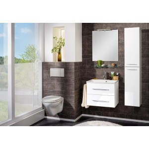 Fackelmann B.Clever Bad-Hochschrank, weiß, 30 cm breit, für mehr Stauraum im Badezimmer.