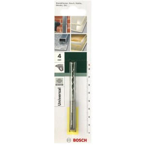 Bosch Mehrzweckbohrer SDS Quick, 4 mm, für Bohrhammer. Ideal für Holz, Metall, Beton und Stein.