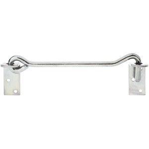 Sturmhaken, 200 mm, mit Winkelplatte, Stahl verzinkt, zur Sicherung von Fensterläden.