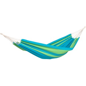 Amazonas Hängematte Santana Green, blau-grün gestreift, für Garten und Freizeit.
